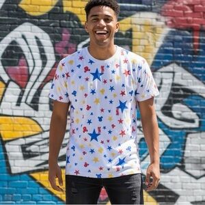 Colorful‎ Star Pattern Kids T-Shirt Size Medium